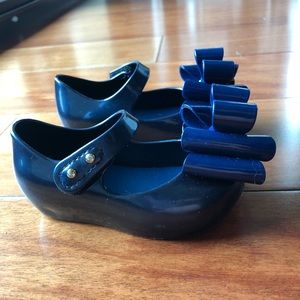 Mini Melissa Navy Blue Baby Girl Shoes Size USA 5